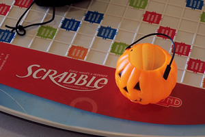 Scrabble with pumpkin