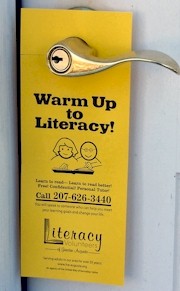 Warm up door hanger